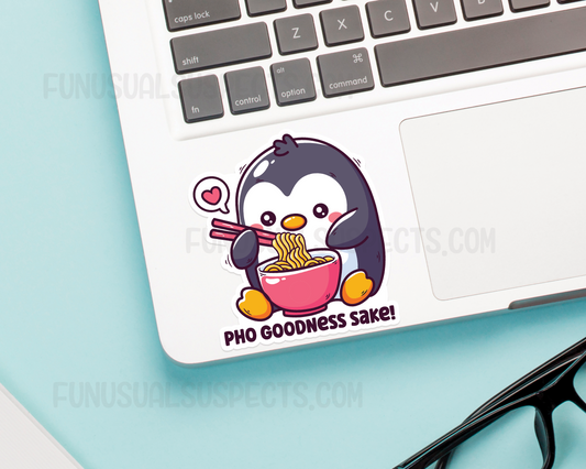 Penguin Pho Goodness Sake Sticker