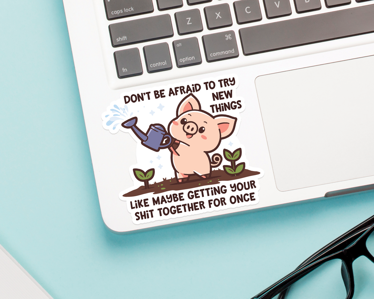 Pig Try New Things Sticker