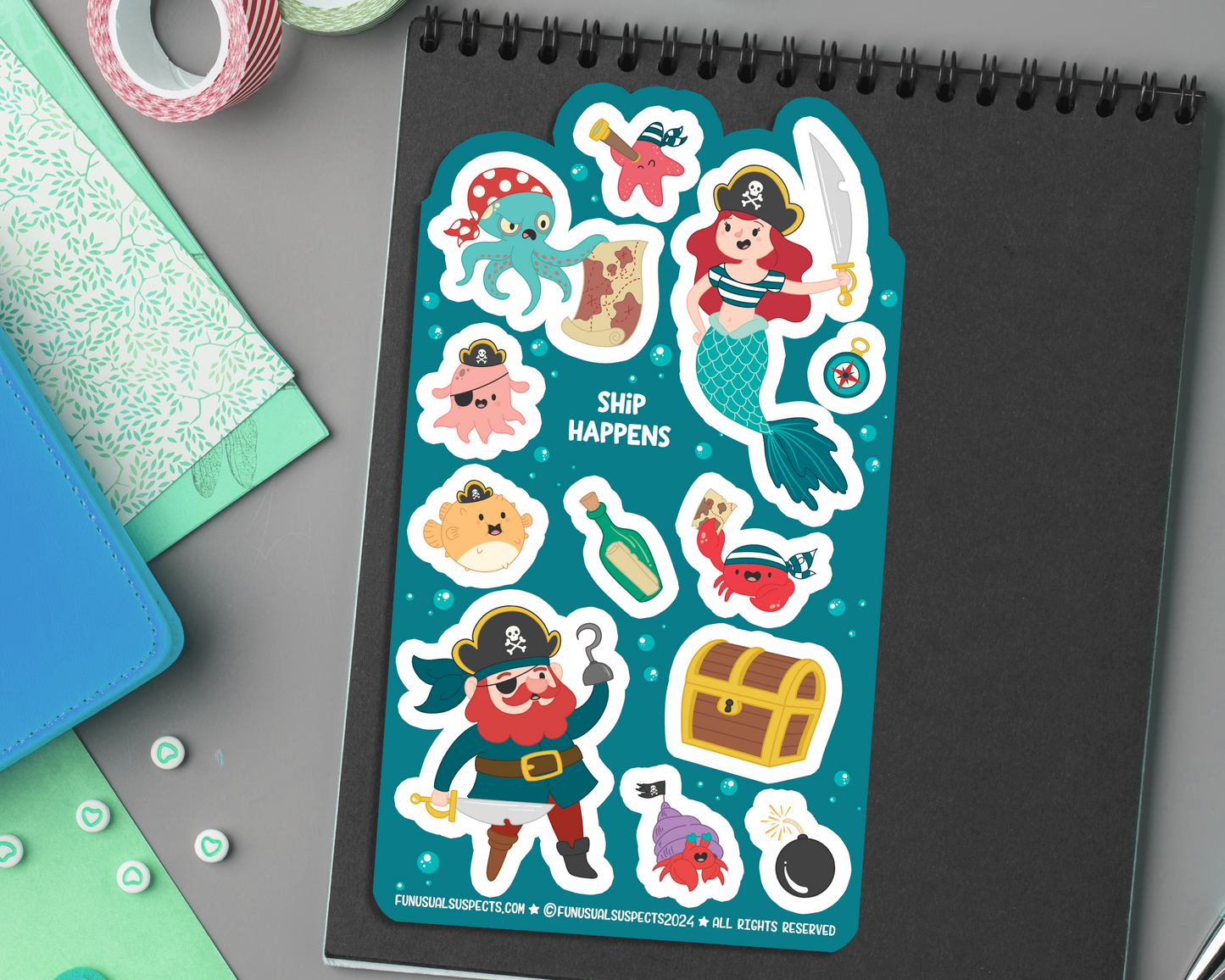 Pirate Sticker Sheet