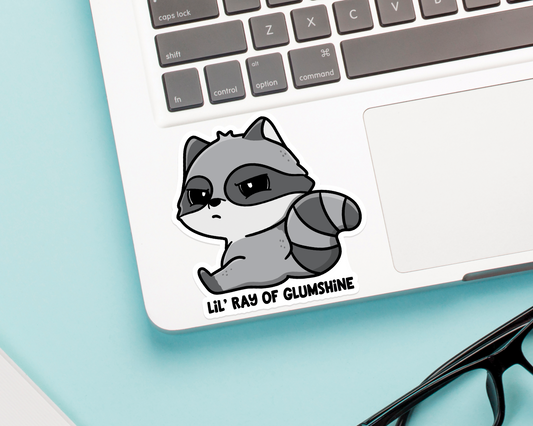 Raccoon Glumshine Sticker