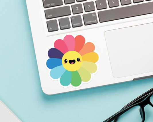 Rainbow Flower Sticker