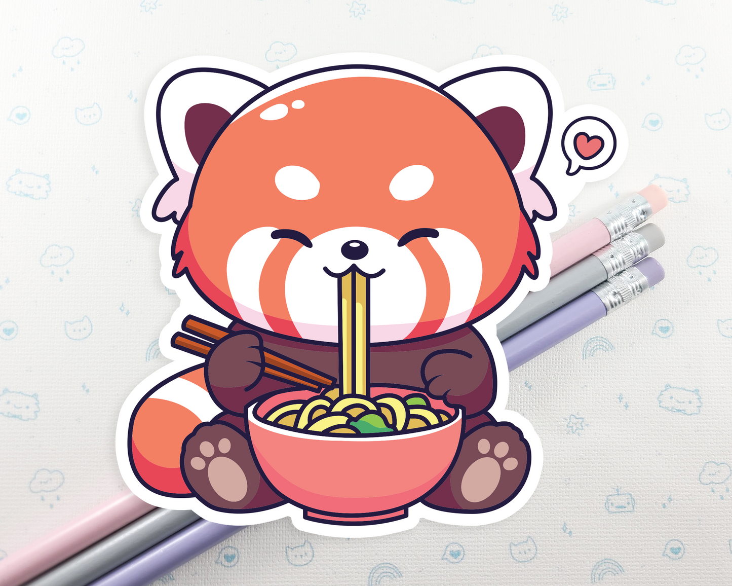 Red Panda Noodles Sticker