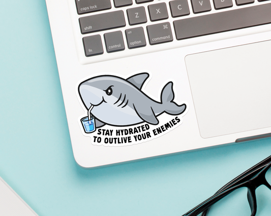 Shark Stay Hydrated Sticker