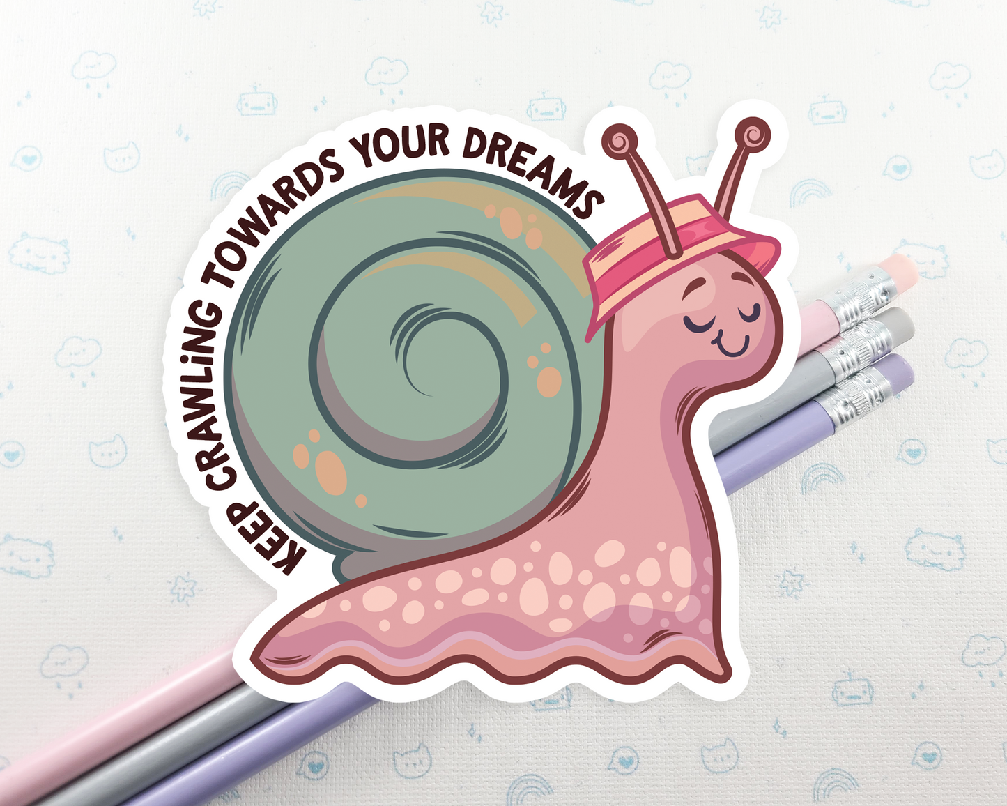 Snail Keep Crawling Sticker