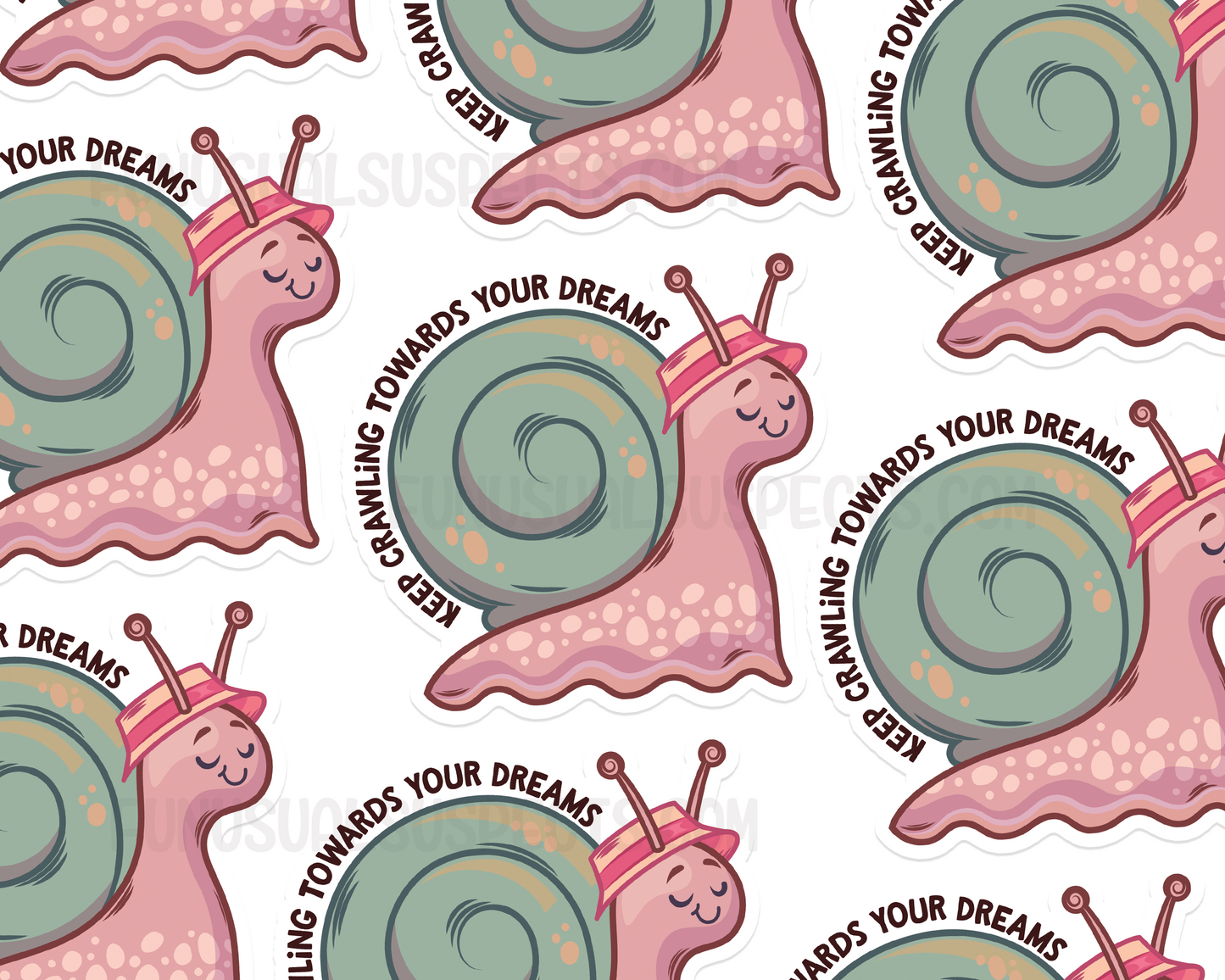 Snail Keep Crawling Sticker