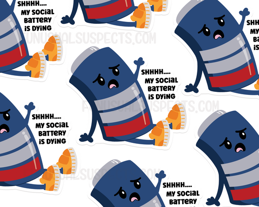 Social Battery Sticker