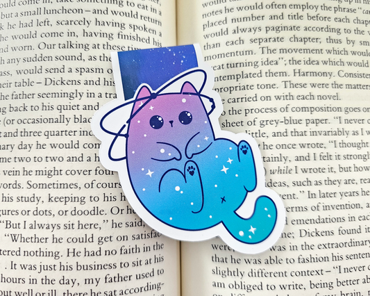 Space Cat Magnetic Bookmark