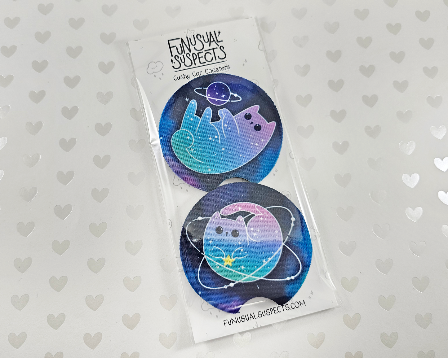 Space Cats Car Coasters