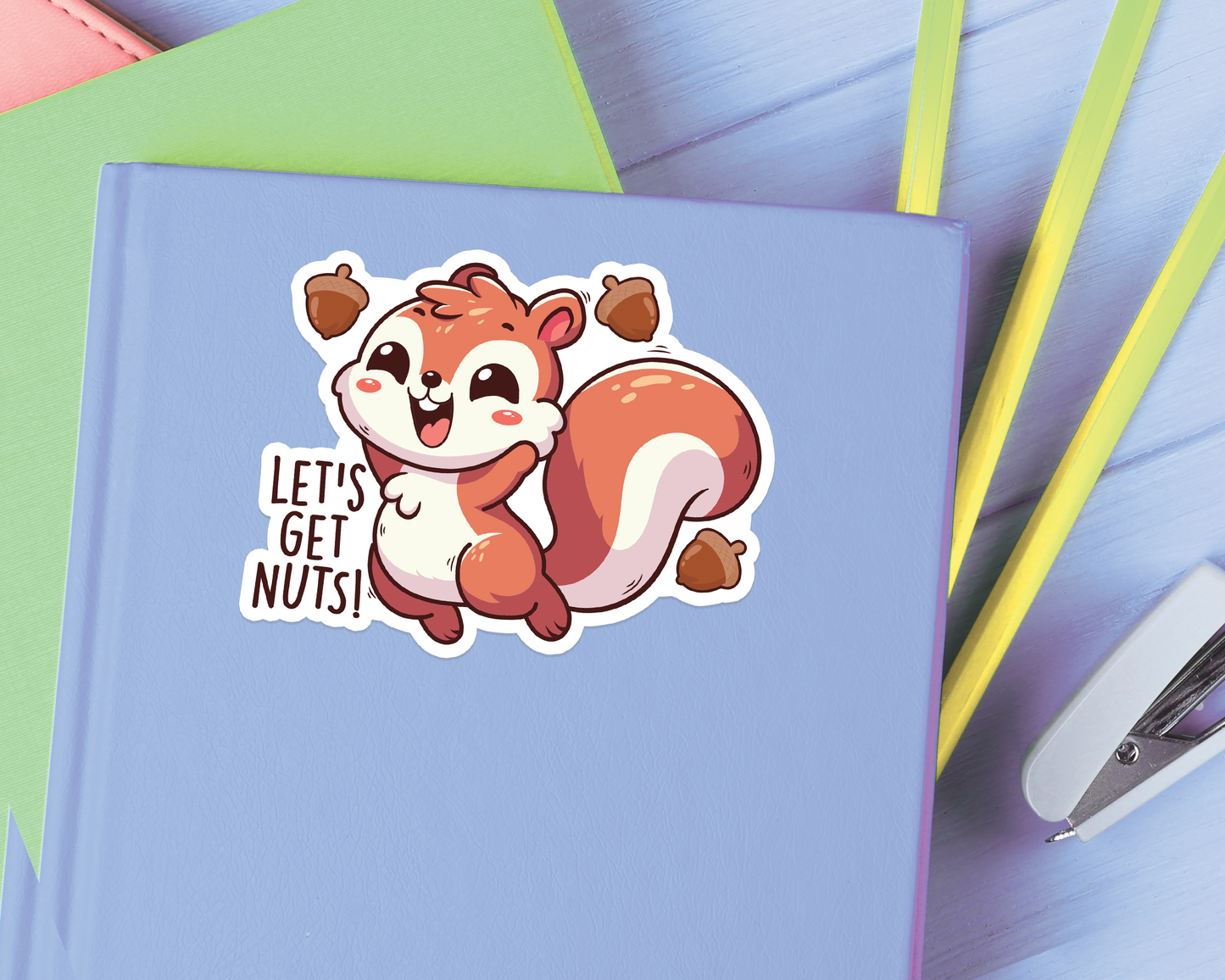 Squirrel Let's Get Nuts Sticker