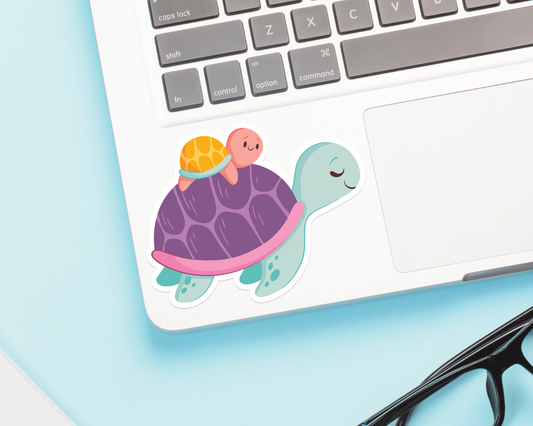 Turtle and Baby Sticker
