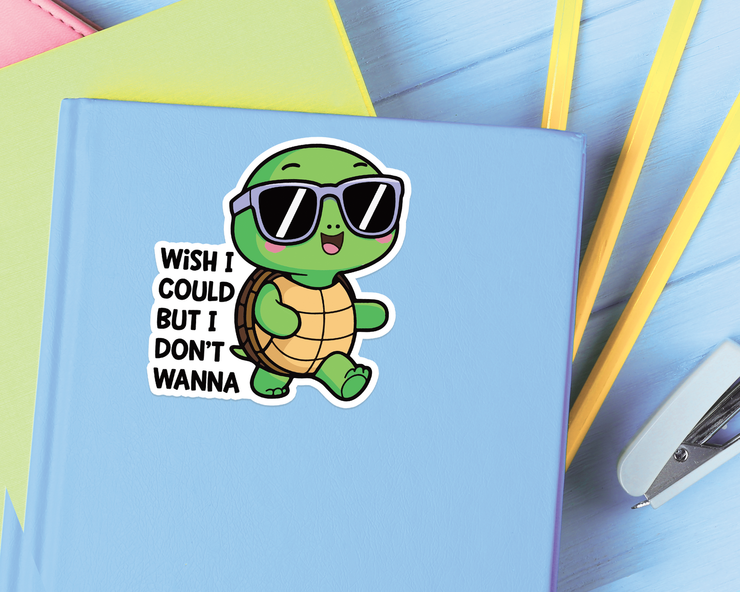 Turtle Wish I Could Sticker