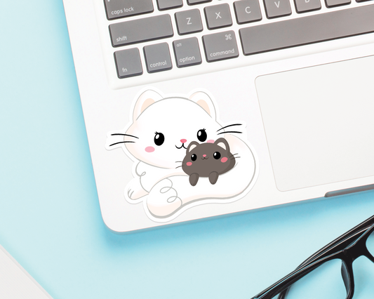 Cat Mom and Kitten Sticker