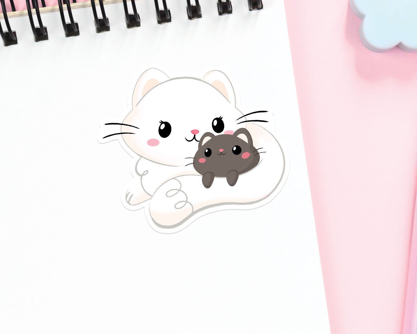 Cat Mom and Kitten Sticker