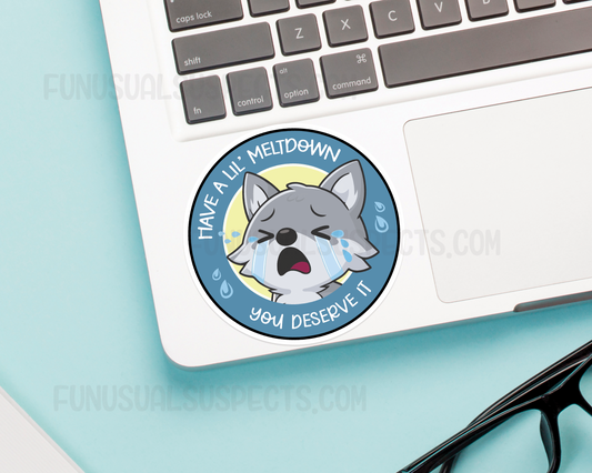 Wolf Have A Meltdown Sticker