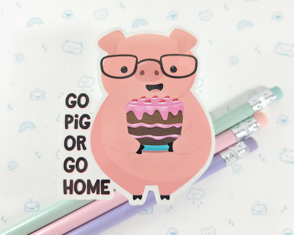 Go Pig Sticker