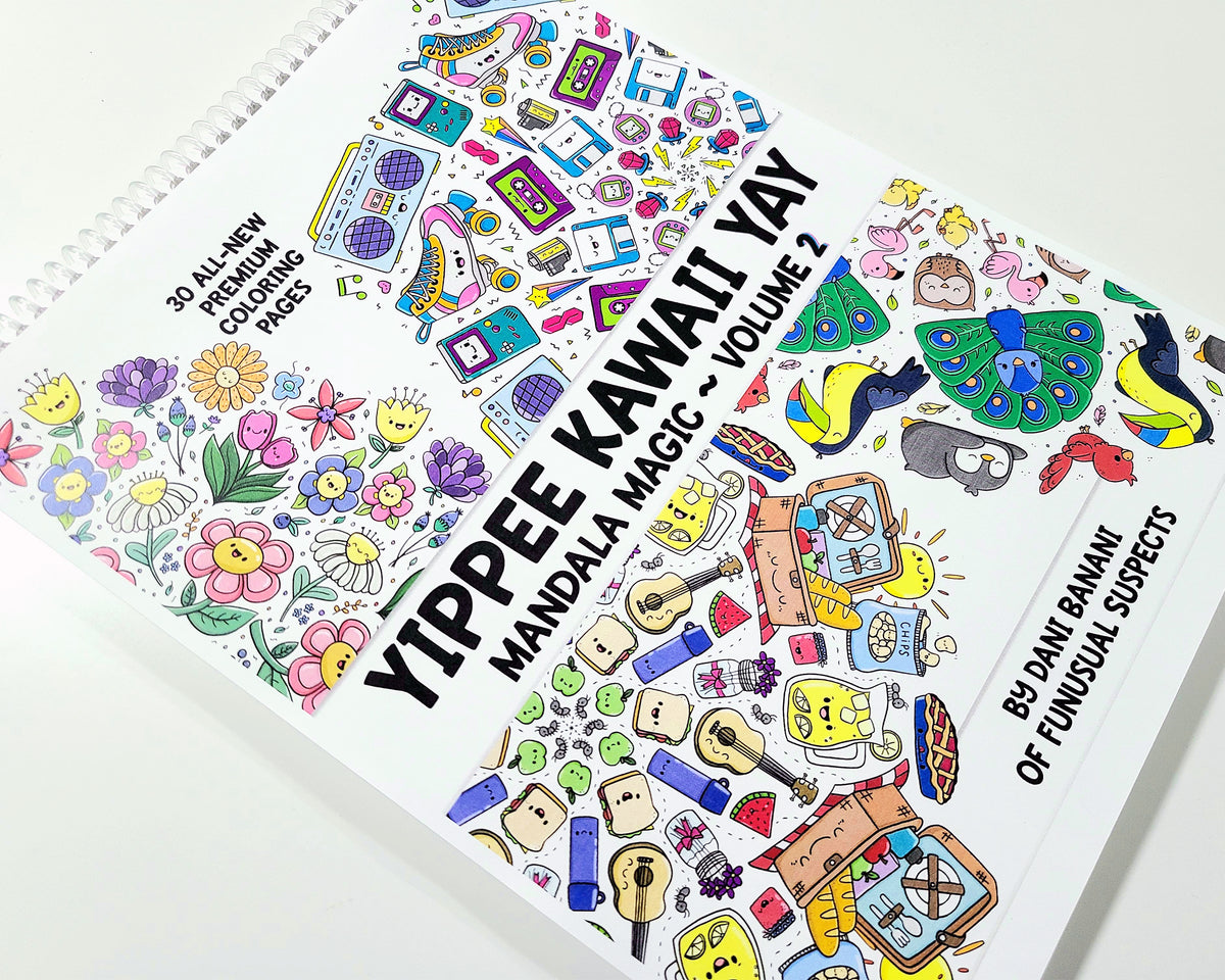 Yippee Kawaii Yay Volume 1, Coloring Book, Mandala Magic, Adult Coloring  Book, Premium Coloring Pages, Cute Coloring Book for Teen Adult 