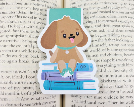 Bookstack Dog Magnetic Bookmark
