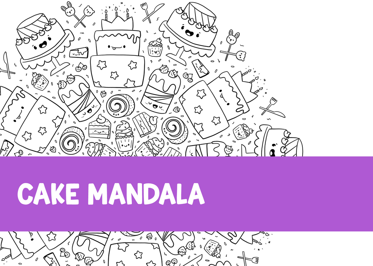 Cake Coloring Page FunUsualSuspects