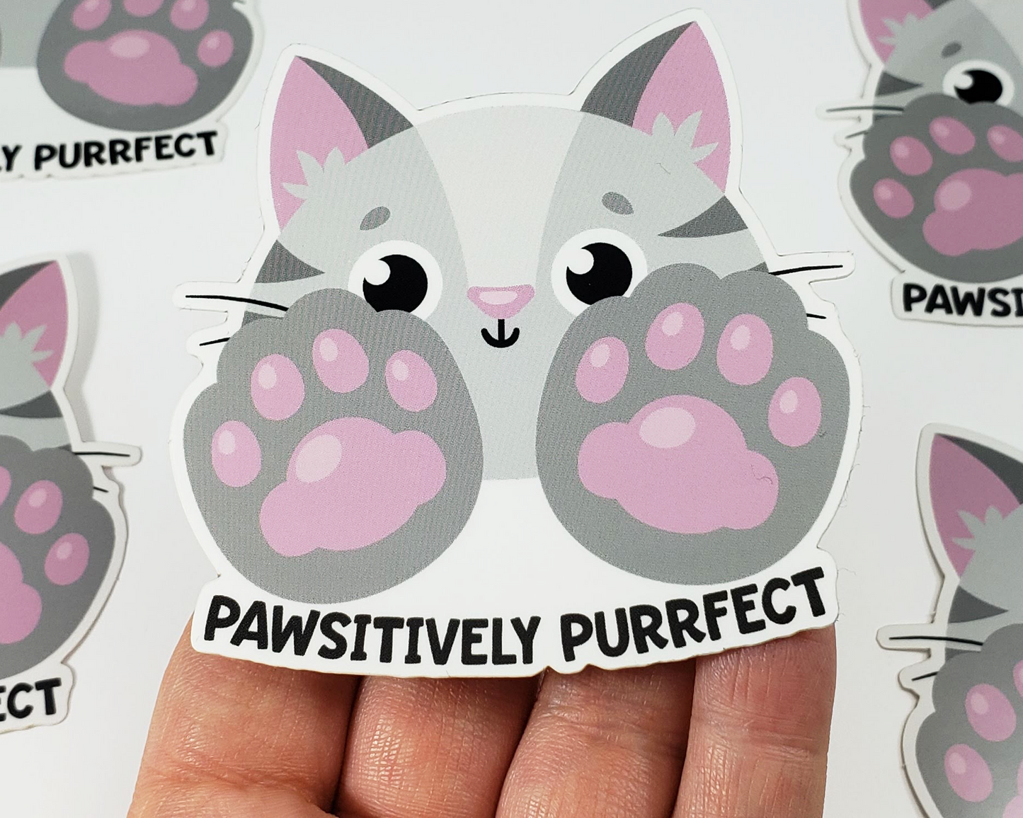 Cat Pawsitively Purrfect Sticker