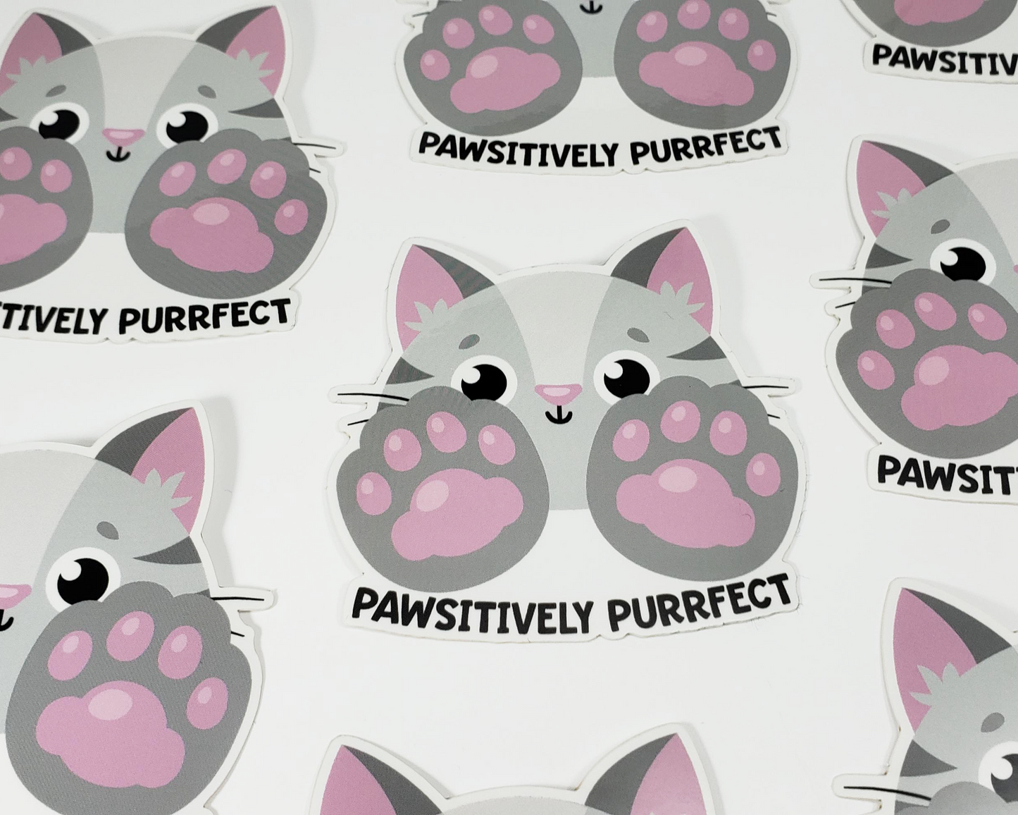 Cat Pawsitively Purrfect Sticker