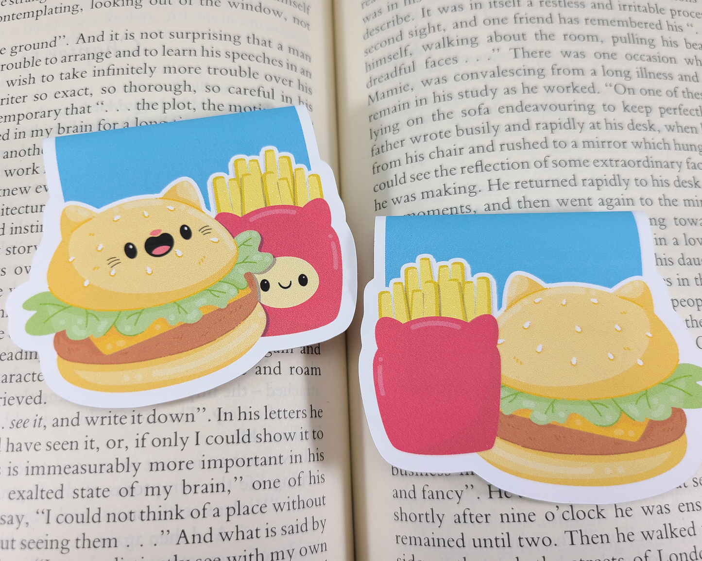 Cat Burger Magnetic Bookmark