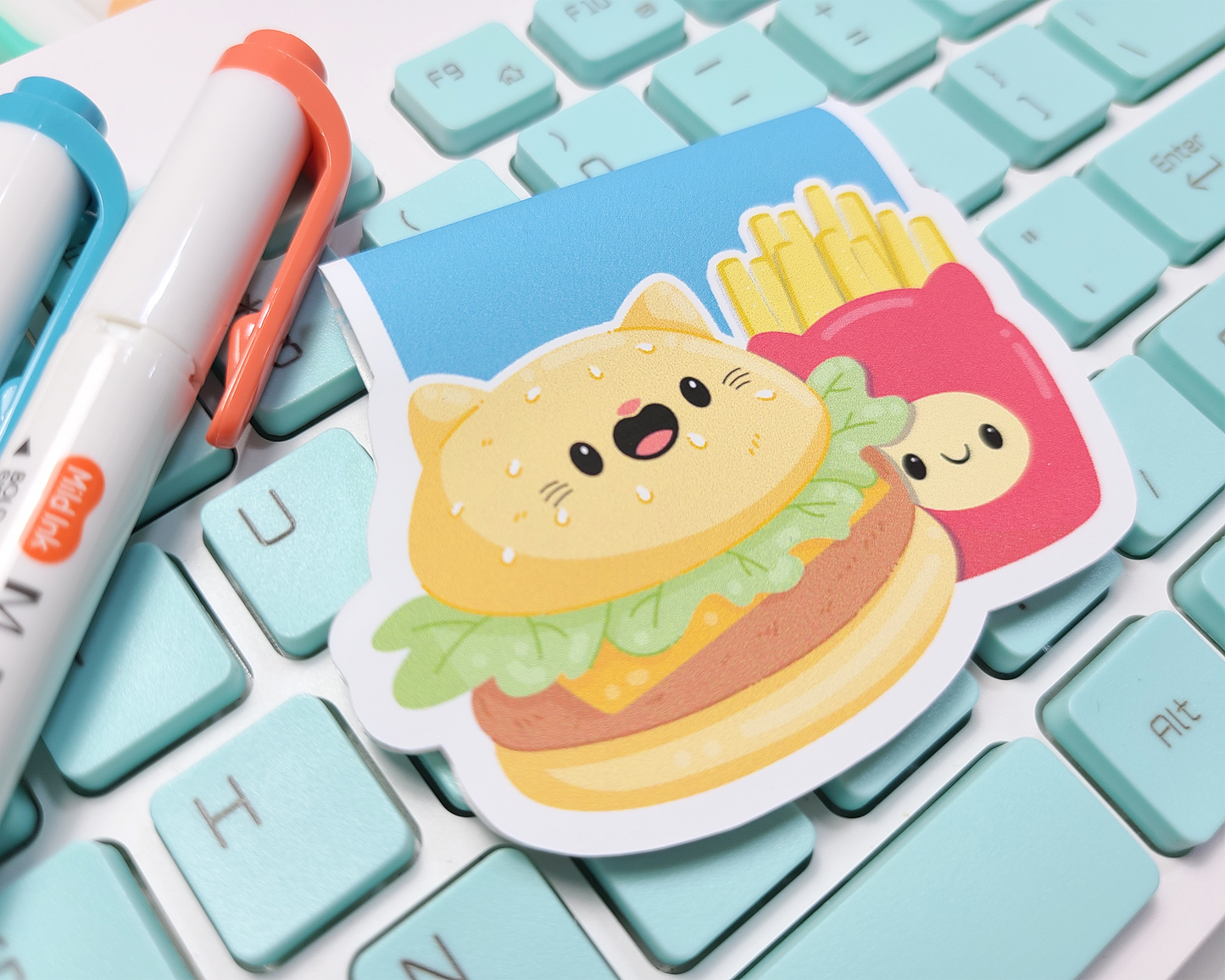 Cat Burger Magnetic Bookmark