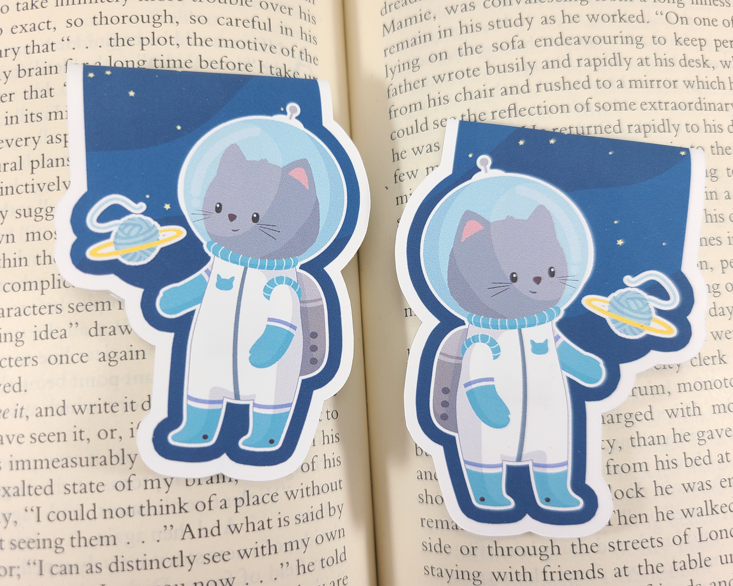 Cat Space Magnetic Bookmark