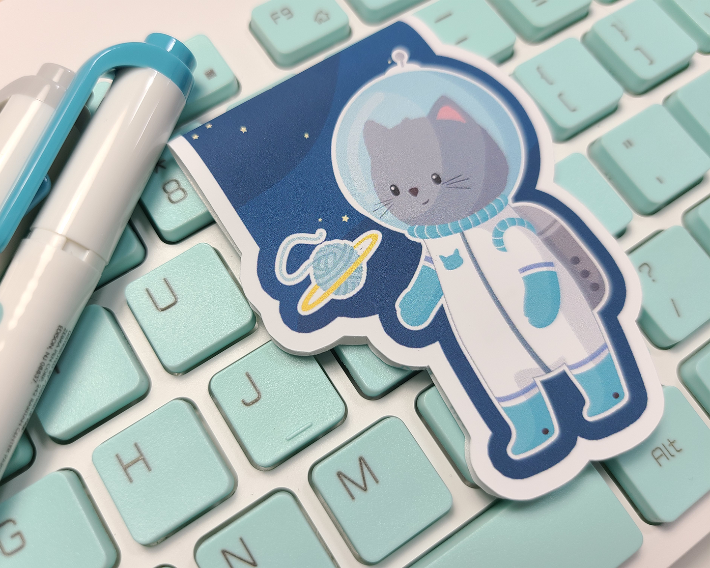 Cat Space Magnetic Bookmark