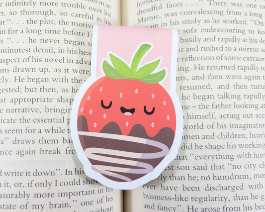 Chocolate Strawberry Magnetic Bookmark