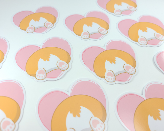 Corgi Bum Love Sticker