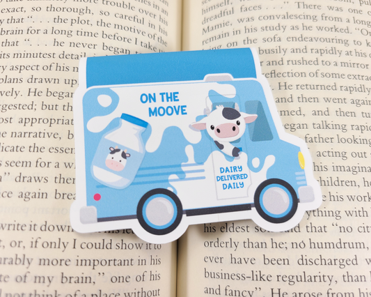 Cow Delivery Truck Magnetic Bookmark