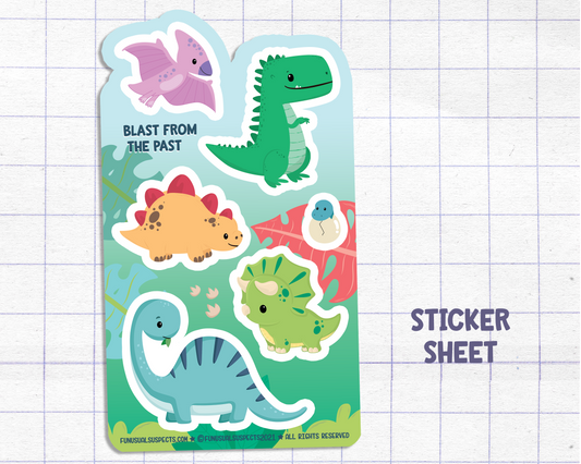 Dinosaur Sticker Sheet