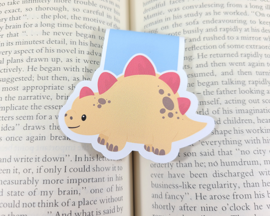 Dino Stegosaurus Magnetic Bookmark