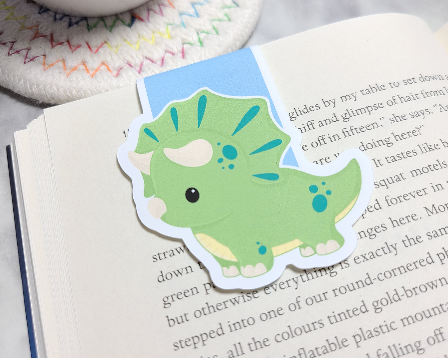 Dino Triceratops Magnetic Bookmark