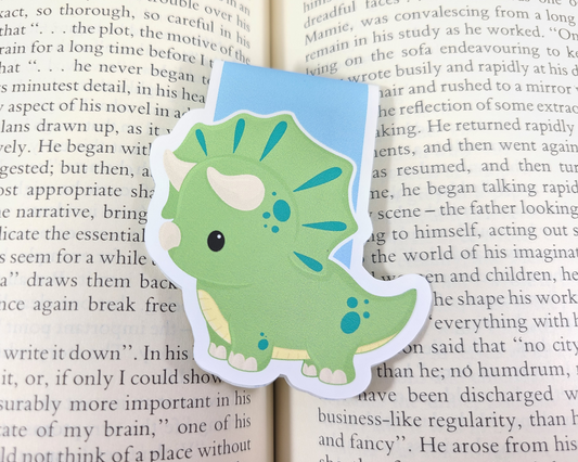 Dino Triceratops Magnetic Bookmark