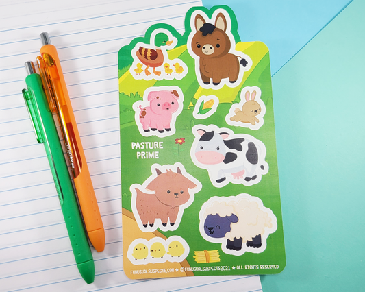 Farm Animals Sticker Sheet