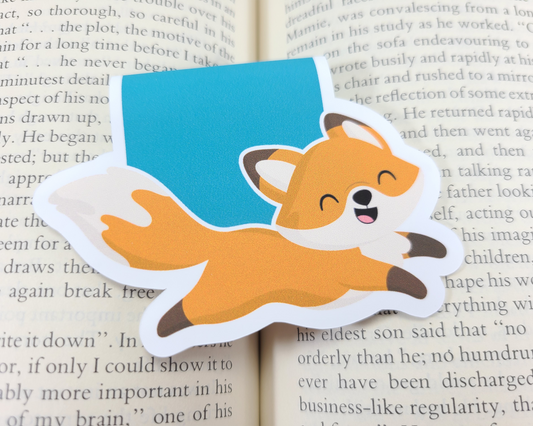 Fox Running Magnetic Bookmark