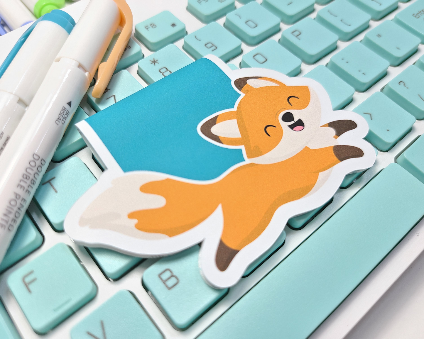 Fox Running Magnetic Bookmark