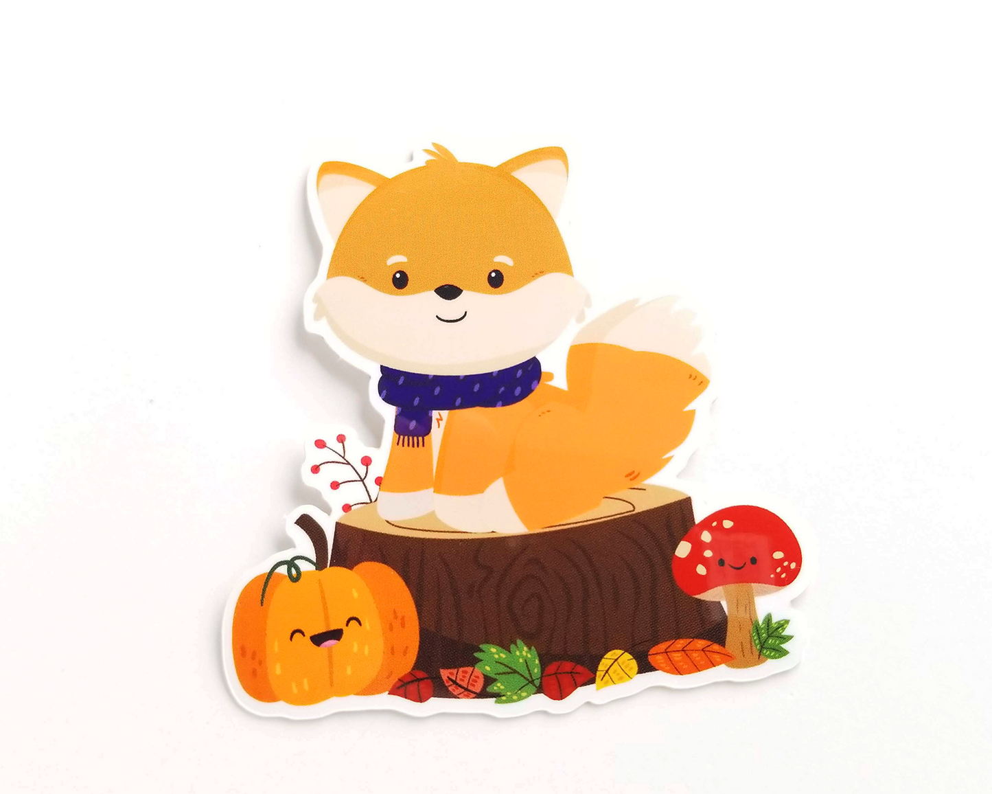Fall Fox Scene Sticker