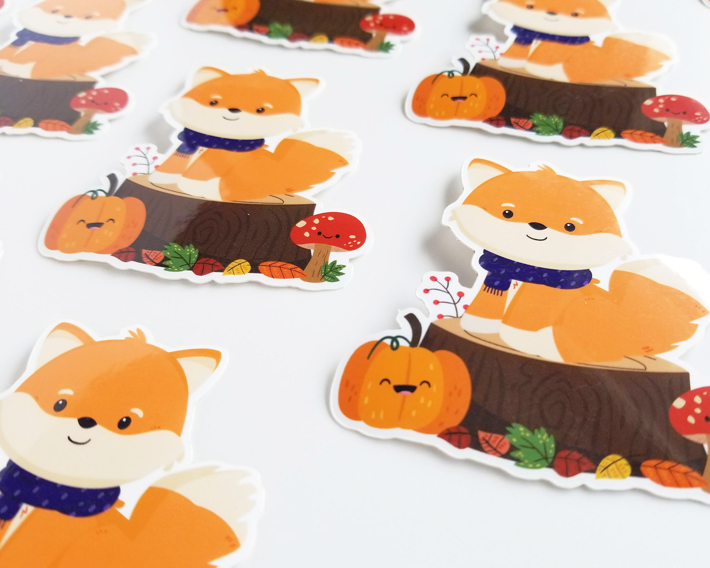 Fall Fox Scene Sticker