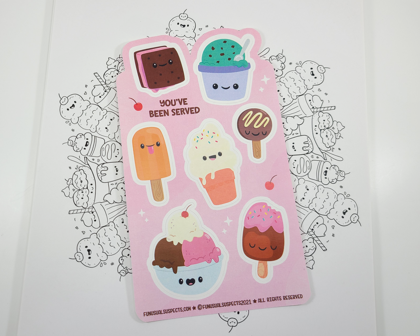 Ice Cream Sticker Sheet