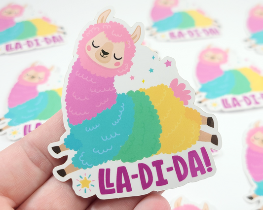 Llama Lla-Di-Da Sticker