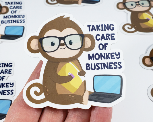Monkey Business Sticker