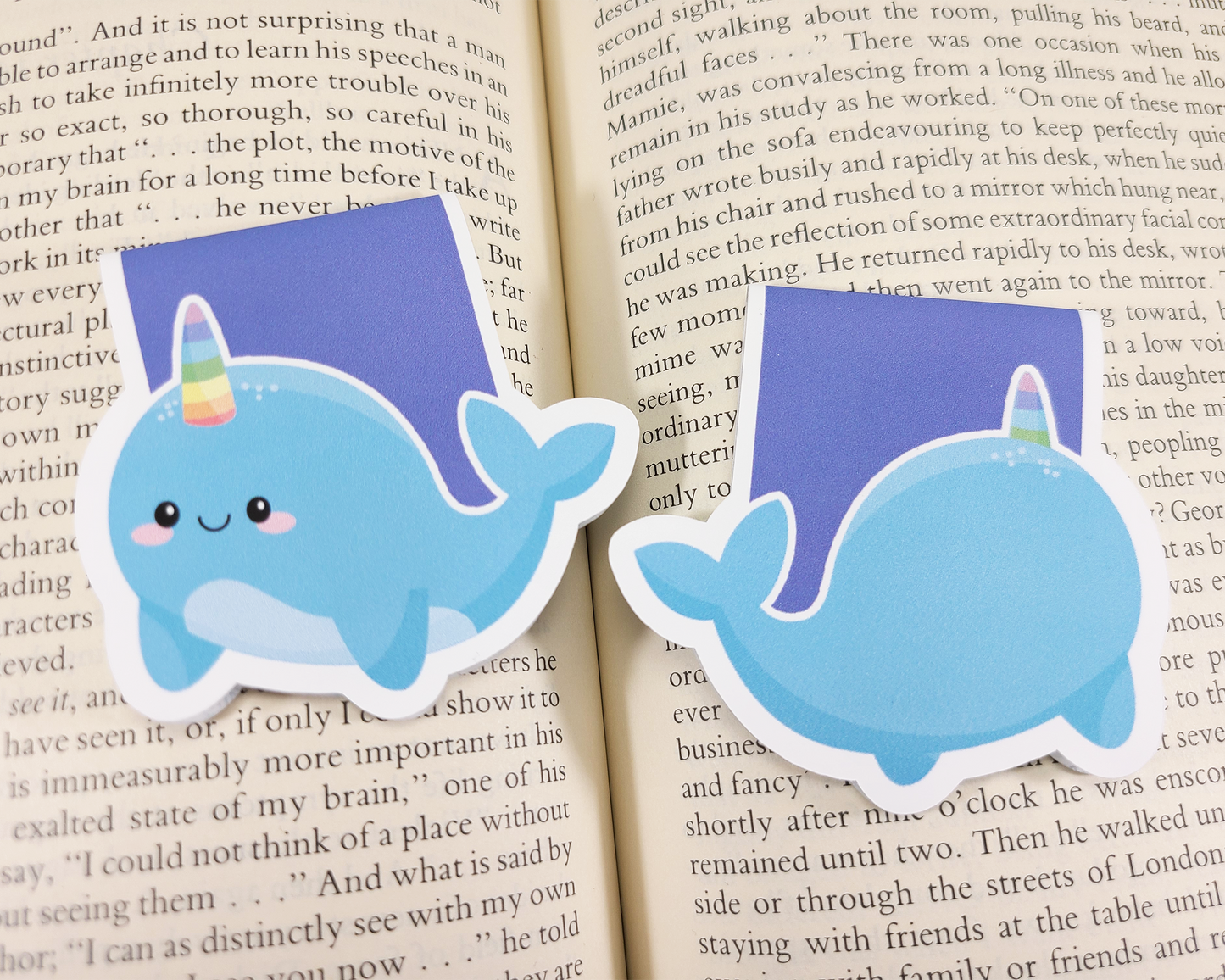 Narwhal Swimming Magnetic Bookmark