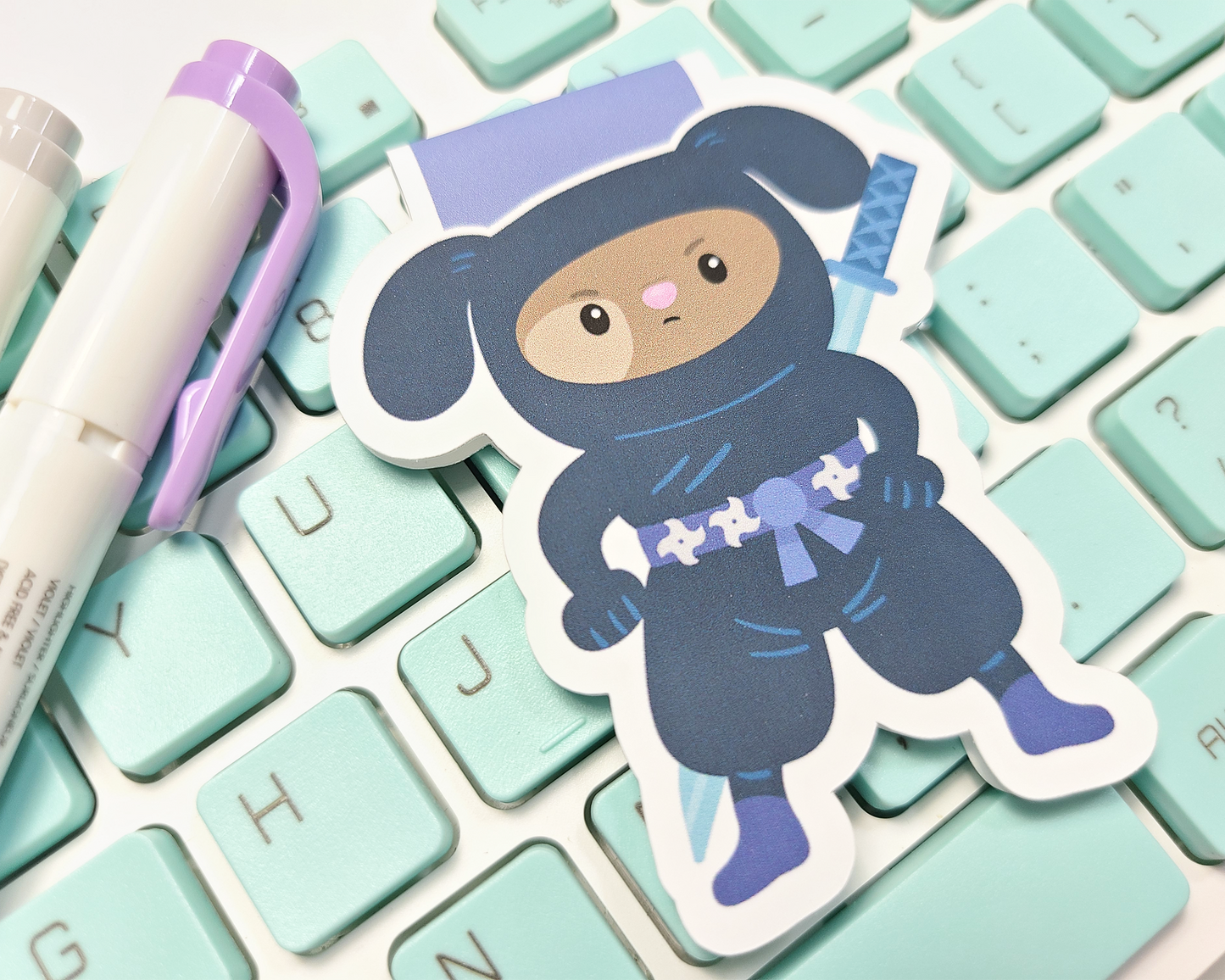 Ninja Dog Magnetic Bookmark