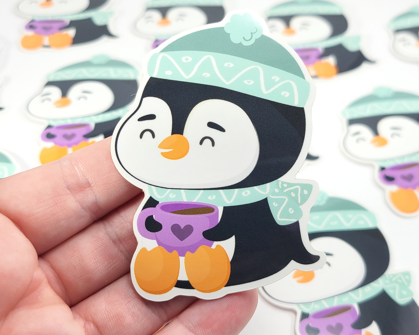 Penguin Coffee Sticker