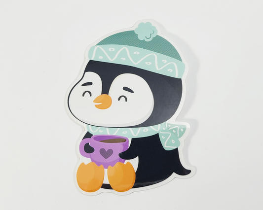 Penguin Coffee Sticker
