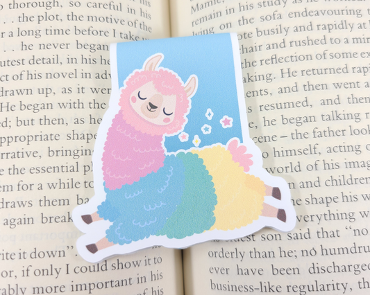Pastel Llama Magnetic Bookmark
