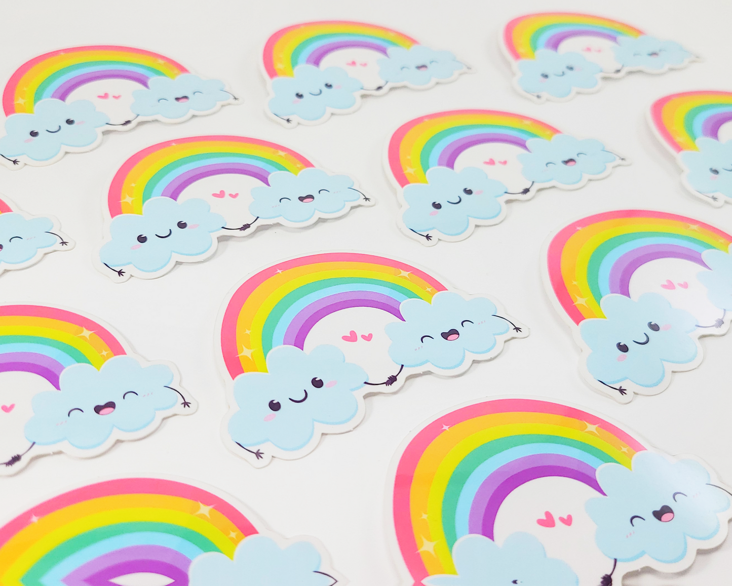 Rainbow Clouds in Love Sticker