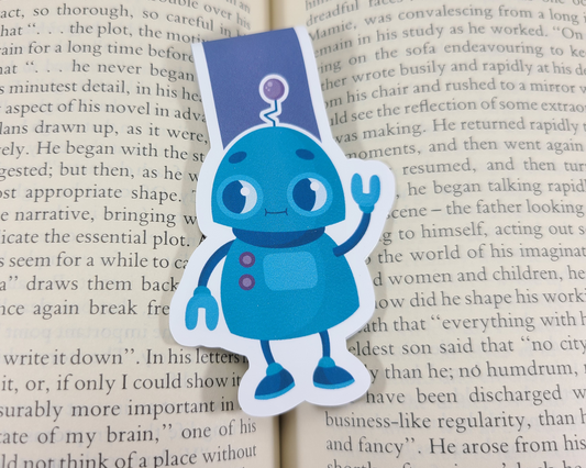 Robot Waving Magnetic Bookmark